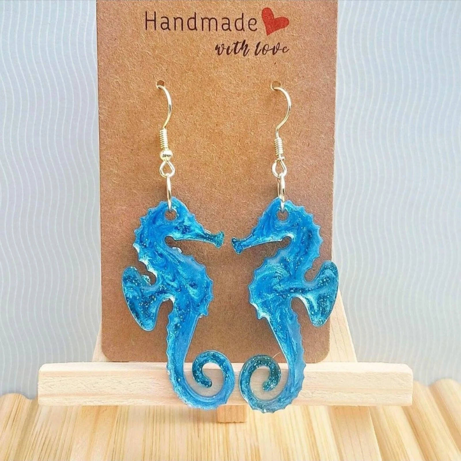 Pendientes de delfín azul – photo 2